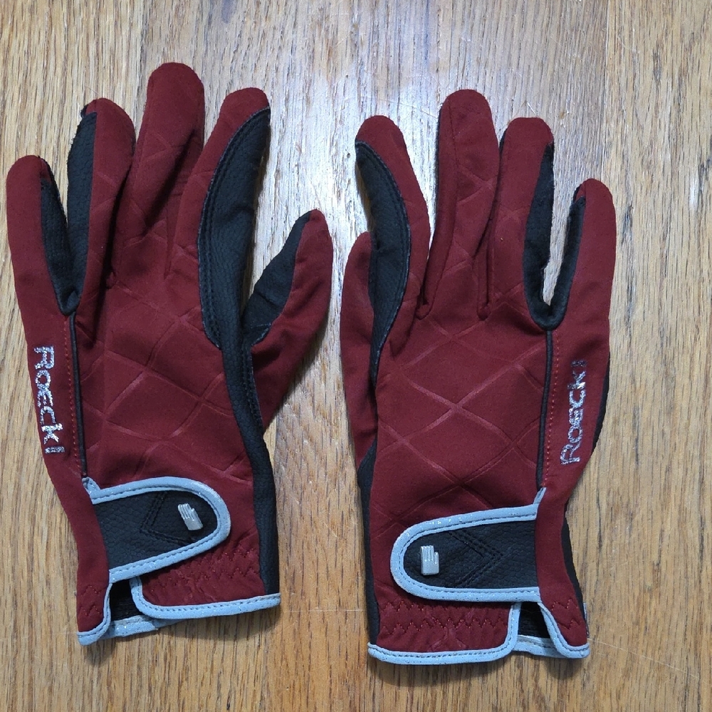 Roeckl Ladies' Julia Winter Riding Gloves, 7, Syrah
